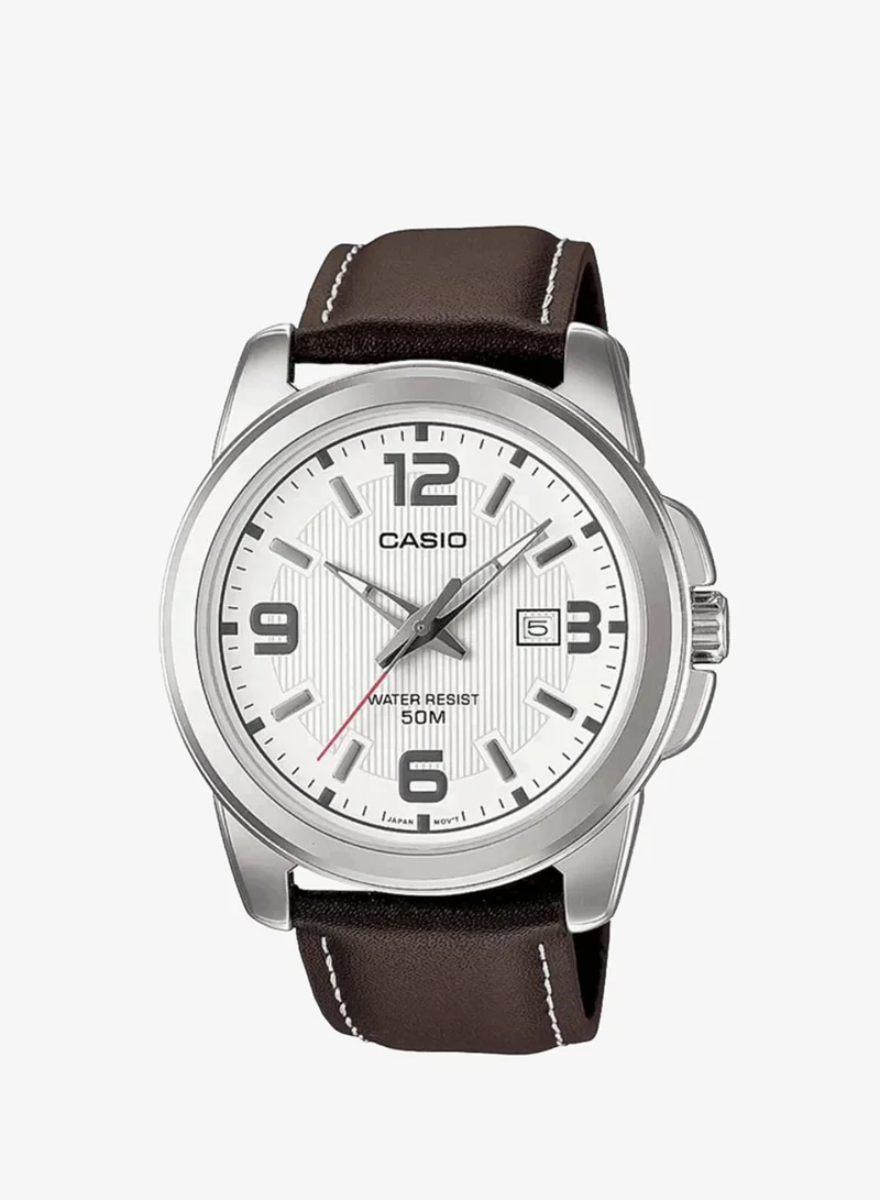 كاسيو Women's Leather Analog Watch LTP-1314L-7AVDF - 30 mm