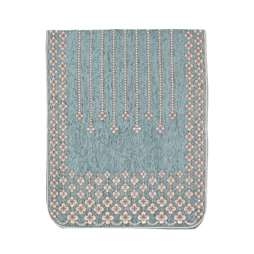 MORADO Chenille 7 Seater Sofa Covers Slipcover for Living Room, Drawing Room and Offce Star Pattern - Seagreen - Image 3