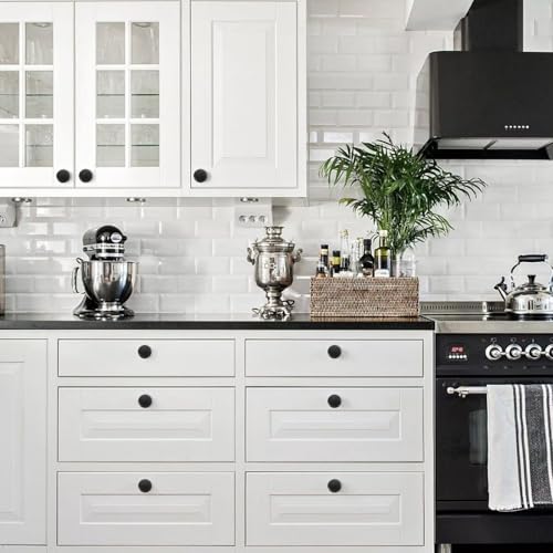 Romeda 18 Piece Drawer Knobs, Black Cabinet Knobs with Screw, 30mm Drawer Pulls for Dresser, Kitchen, and Cabinet Drawers - Image 2