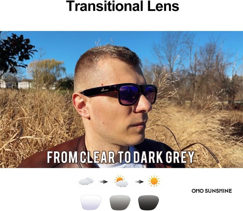 OhO sunshine Smart Glasses Unisex,Transitional Polarized Glasses with Bluetooth Speaker,Athletic/Outdoor UV Protection and Voice Control - Image 5