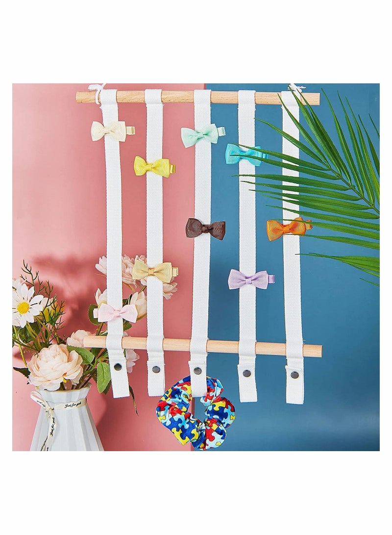KASTWAVE Hair Bow Holder Organizer for Girls, Headbands Storage Holder Hair Clips Display Organizer(White) - Image 3