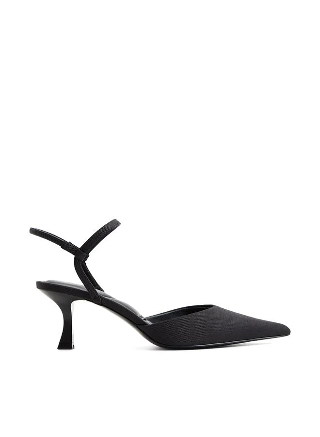 Jasmynee Ladies Black Heeled Shoes