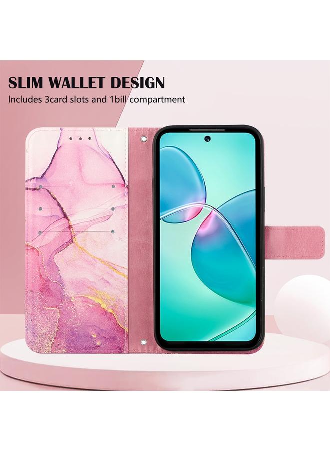 Zaboon Case For Infinix Hot 12 Play / 12 Play NFC PT003 Marble Pattern Flip Leather Phone Case - Image 4