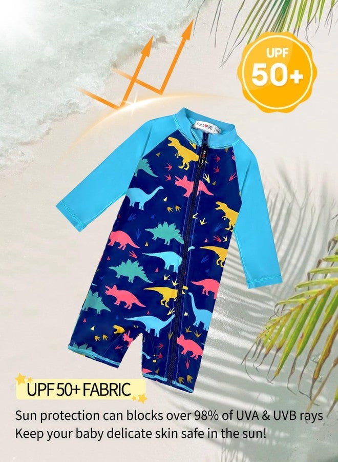 weVSwe Baby Swimsuit UPF 50+ UV Protection Long Sleeve Toddler Rash Guard Infant Bathing Suit with Zipper Beachwear 0-3 Years - Image 3