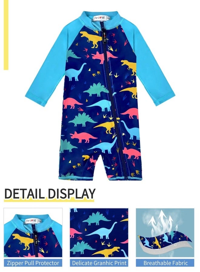 weVSwe Baby Swimsuit UPF 50+ UV Protection Long Sleeve Toddler Rash Guard Infant Bathing Suit with Zipper Beachwear 0-3 Years - Image 4