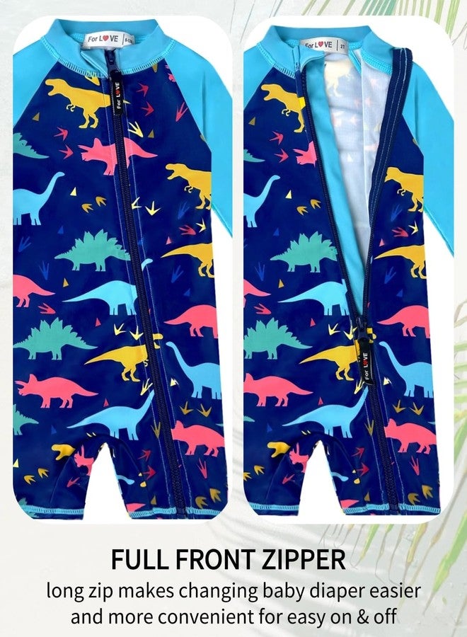 weVSwe Baby Swimsuit UPF 50+ UV Protection Long Sleeve Toddler Rash Guard Infant Bathing Suit with Zipper Beachwear 0-3 Years - Image 2