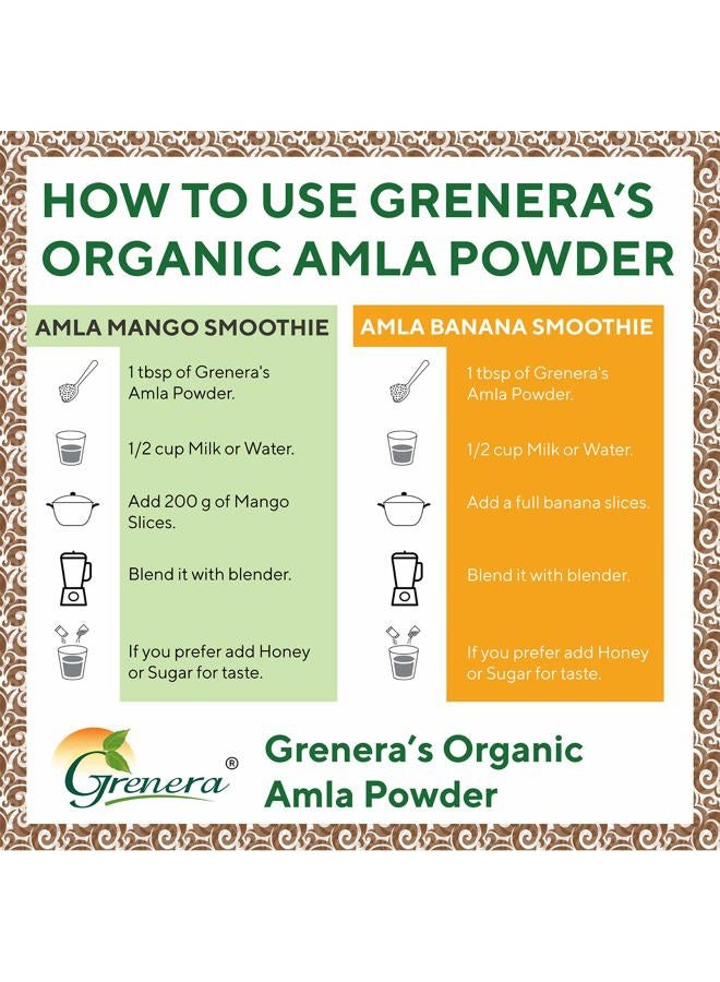 GRENERA Organic Amla Powder - 35.2 Ounce / 2.2 lb - USDA Organic, Batch Tested, Rich in ORAC Value - Image 4