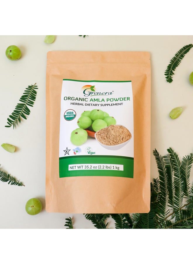 GRENERA Organic Amla Powder - 35.2 Ounce / 2.2 lb - USDA Organic, Batch Tested, Rich in ORAC Value - Image 5