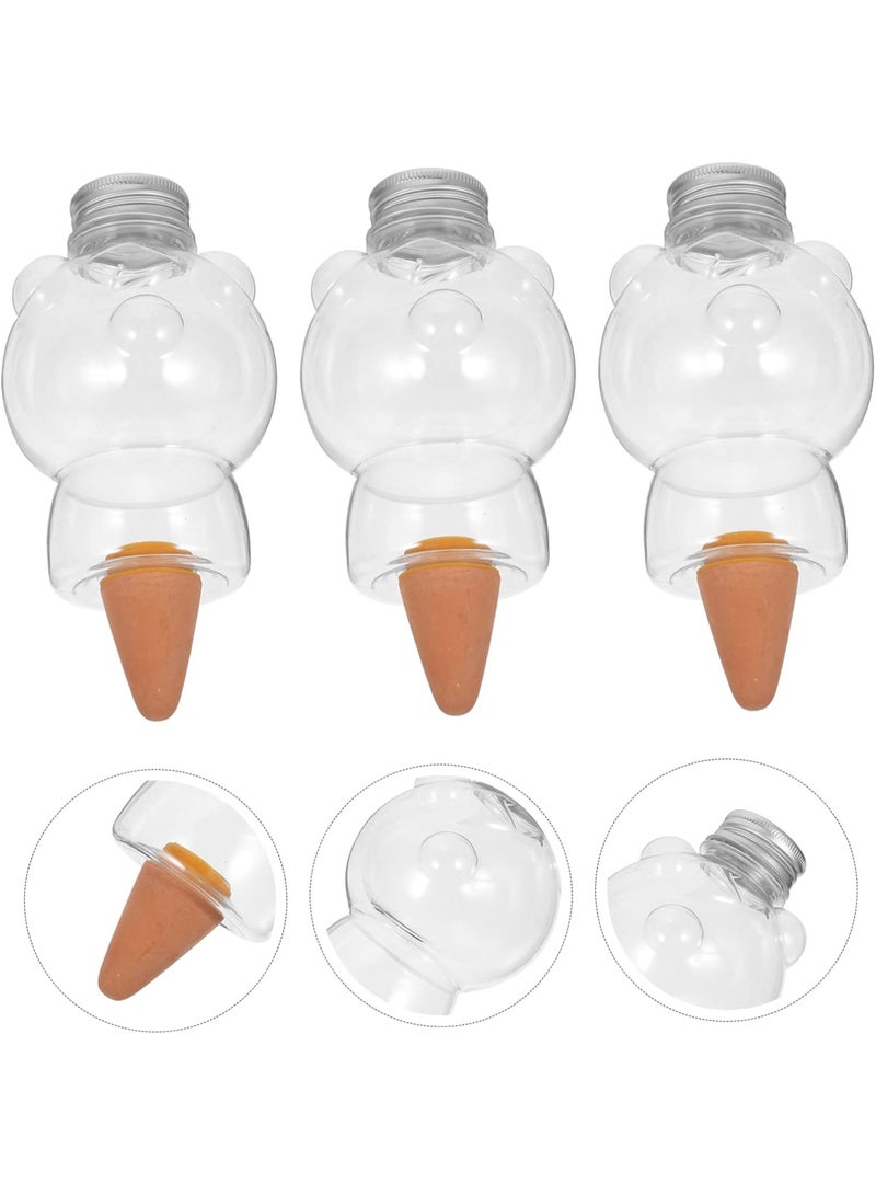 PTTIMFFM 3 PCS Self Watering Globes for Plants, 400ml Automatic Plant Watering Stakes, Cute Bear Shape Watering Bulbs for Potted Plants - Image 5