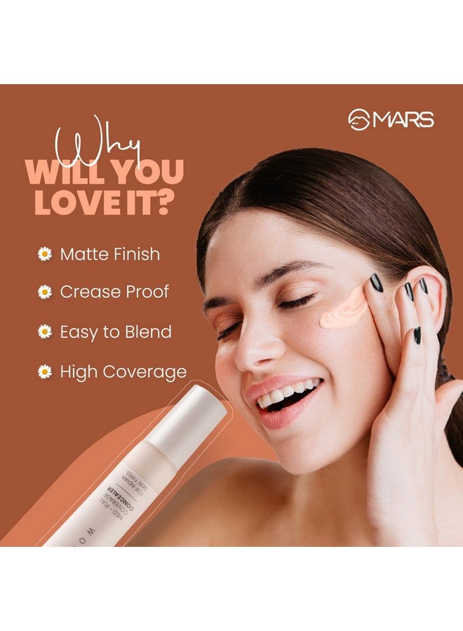 Mars Wonder Cover Liquid Concealer Creaseproof & Easy To Blend Concealer For Face Makeup (12Ml)Shade04 - Image 2