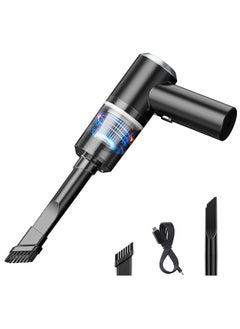 Generic Mini handheld vacuum cleaner, portable and rechargeable Cordless Vacuum Cleaner with LED and USB lighting, car and home keyboard vacuum cleaner and pet hair removal black from Rana store  - Image 1