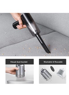 Generic Mini handheld vacuum cleaner, portable and rechargeable Cordless Vacuum Cleaner with LED and USB lighting, car and home keyboard vacuum cleaner and pet hair removal black from Rana store  - Image 2