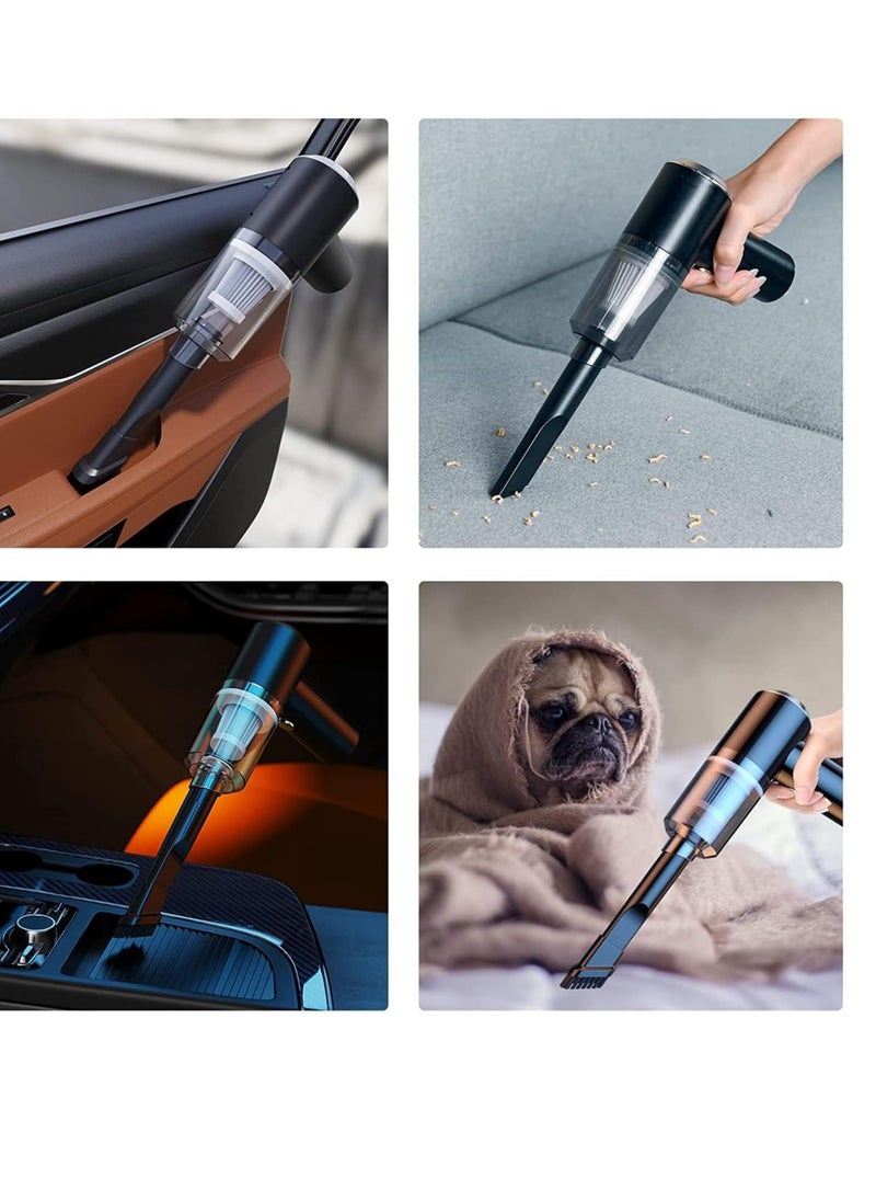 Mini handheld vacuum cleaner, portable and rechargeable Cordless Vacuum Cleaner with LED and USB lighting, car and home keyboard vacuum cleaner and pet hair removal black from Rana store