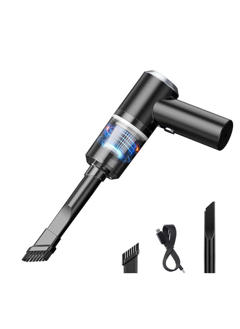 Mini handheld vacuum cleaner, portable and rechargeable Cordless Vacuum Cleaner with LED and USB lighting, car and home keyboard vacuum cleaner and pet hair removal black from Rana store
