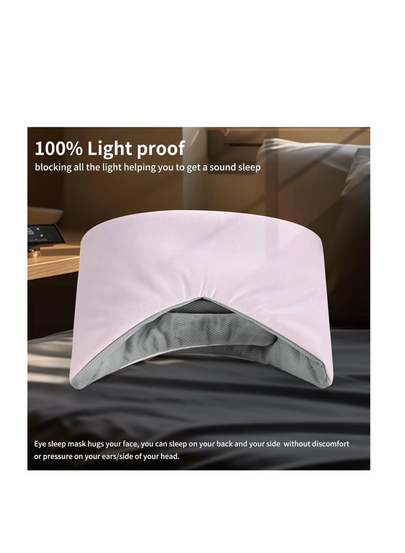 KASTWAVE Sleep Mask, Eye Mask for Sleeping with Heads Adjustable, Earmuffs for Sleep for Men & Women, 2 in 1 Ear Mask and Blindfold, Soft Dual-Sided All-Season Eye Cover for Side Sleepers (Black) - Image 5