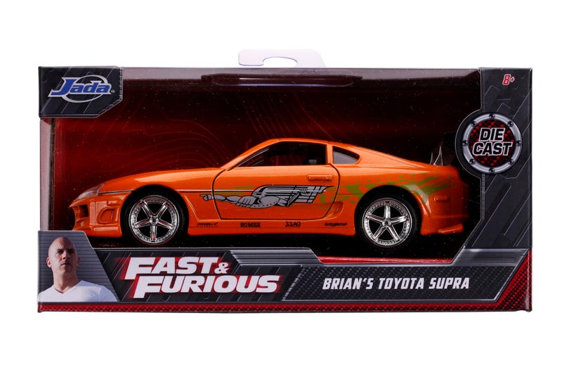 Jada Fast & Furious 1:32 1995 Toyota Supra Die-Cast Car, Toys for Kids and Adults(Orange) - Image 3