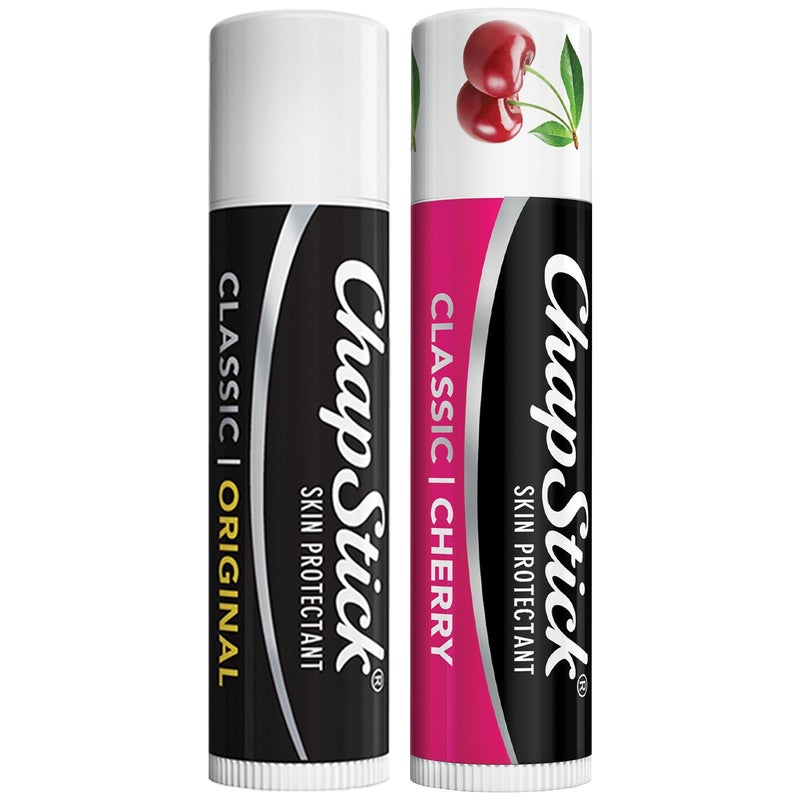 ChapStick Lip Care Bundle  Classic Cherry  Classic Original Lip Balm 015 Oz Ea 2 Piece Set