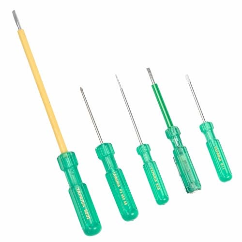 TAPARIA, 5 PC SET, 2 X FLAT SCREWDRIVER, 1 X NEON TESTER, 1 X PHILLIPS & 1 X INSULATED SCREWDRIVER, (P3 860 60, 933, 911, 823 I, 814). Used For Industrial Application,Electricals, And Home Use, Green - Image 1