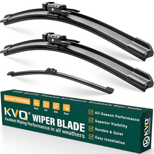 KVQ Windshield Wiper Blades Replacement for Ford Escape 2013 2014 2015 2016 2017 2018 2019,Original Equipment Replacement Front Rear Wiper Blade Set - 28" 28" 11" (Set of 3) - Image 1