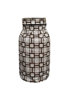 Shinzo Shinzo Cotton Washable Brown Color Designed LPG Gas Cylinder Cover with Dustproof Pack of 1 Black Block  - Image 1