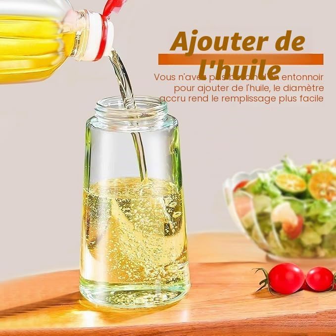 2-in-1 Kitchen Oil Sprayer, 470ml Glass Bottle with Pouring Spout, Food-Grade Oil Dispenser &  Sprayer - Image 5