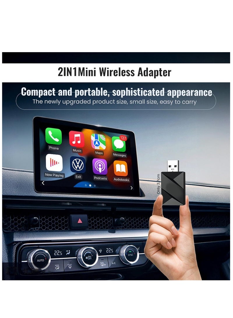 RATSAW Wireless CarPlay Adapter 2025 Upgrade Plug and Play USB Dongle, Convert Wired CarPlay Android Auto to Wireless, No Latency, Fast Connection, USB Dongle, 5 GHz WiFi, High-End Chipset For iPhone and Android Phones - Image 3