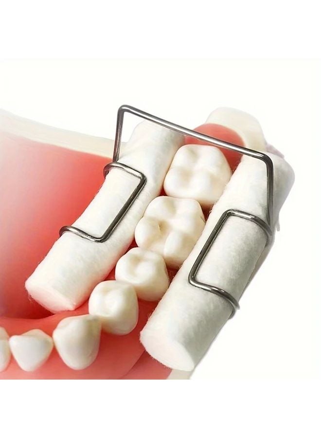 4pcs Stainless Steel Dental Roll Clips Hypoallergenic Oral Cotton Roll Holders For Dental Labs Clinics - Image 2