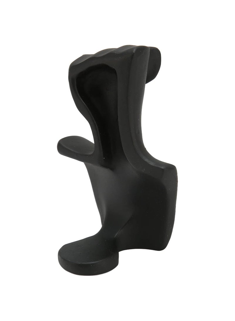 GGOOT Necklace Jewelry Display Bust, Black Color Strong Resin Stable Standing Necklace Display Mannequin Bust Sturdy 11.5x7.5x6cm for Earrings - Image 4