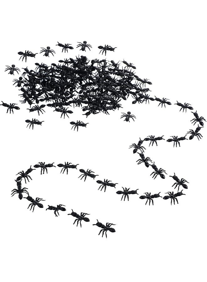 Jovitec 300 Pieces Fake Ants Prank Plastic Black Ant Bugs Joke Toys Realistic Insects for Halloween Party Favors Decoration Props - Image 1