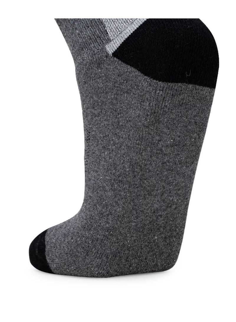 HUNDRED Men'S Sports Socks-High Quarter (Lt Grey) (Hbas-3M058-3) - Image 2
