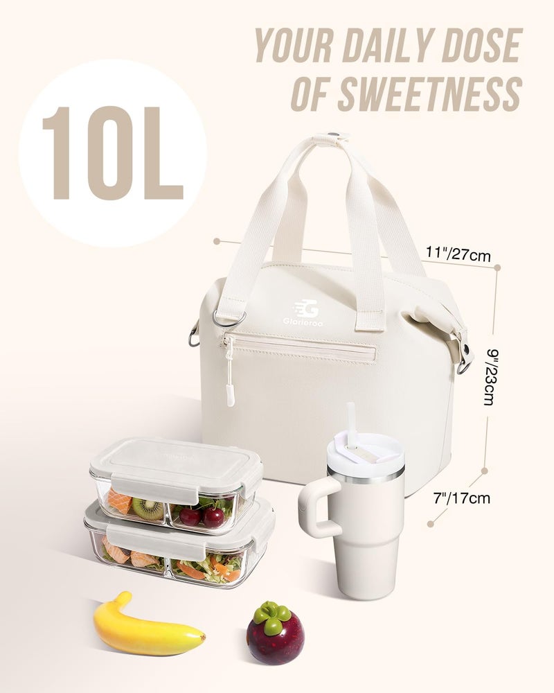GLORIEROO Pastel Lunch Box Women | Insulated Waterproof Leakproof Lunch Bag Cooler | Adjustable Strap | BPA-Free - Image 4