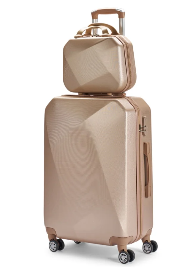 ليمرا طقم شنط سفر مكون من 6 حقائب أمتعة بعجلات و بتصميم صلب ذهبي