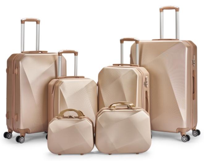 LIMRA Hardside 6 Piece Luggage Trolley Set Gold - Image 1