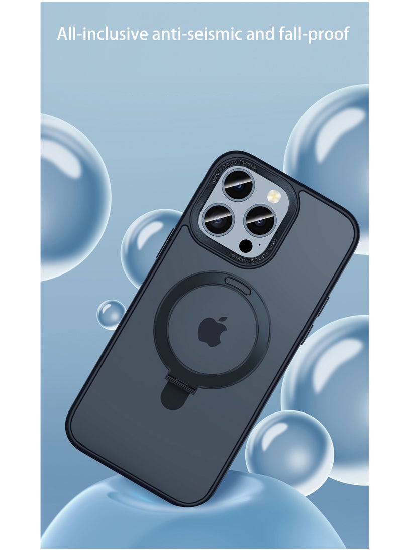 Color Fans - Case for iPhone 13 Pro Max 6.7 inch Shockproof Rubber Magnetic Invisible Stand Slim Matte PC Cover Compatible with MagSafe Case Black - Image 1