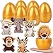 YUJUN 6pc Easter Eggs with Plush Animal Toys Mini Stuffed Animals for Kids Party Favors Basket Stuffers Egg Fillers - Image 2