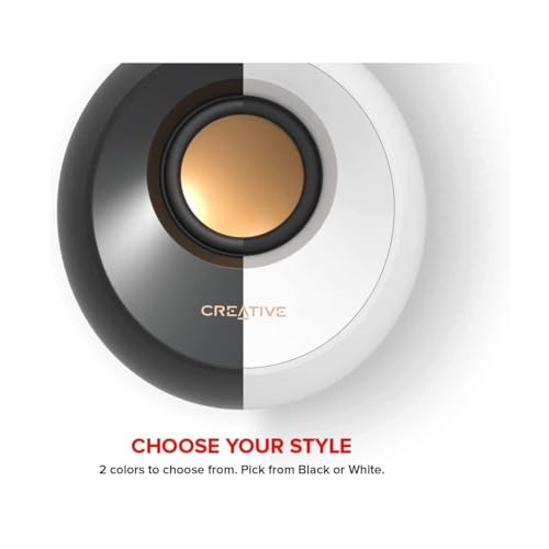 Creative مكبرات صوت سطح المكتب Creative Pebble 2.0 المدعومة بواسطة USB مع محركات بعيدة ومشعات سلبية لأجهزة الكمبيوتر المحمولة (أسود) - Image 4