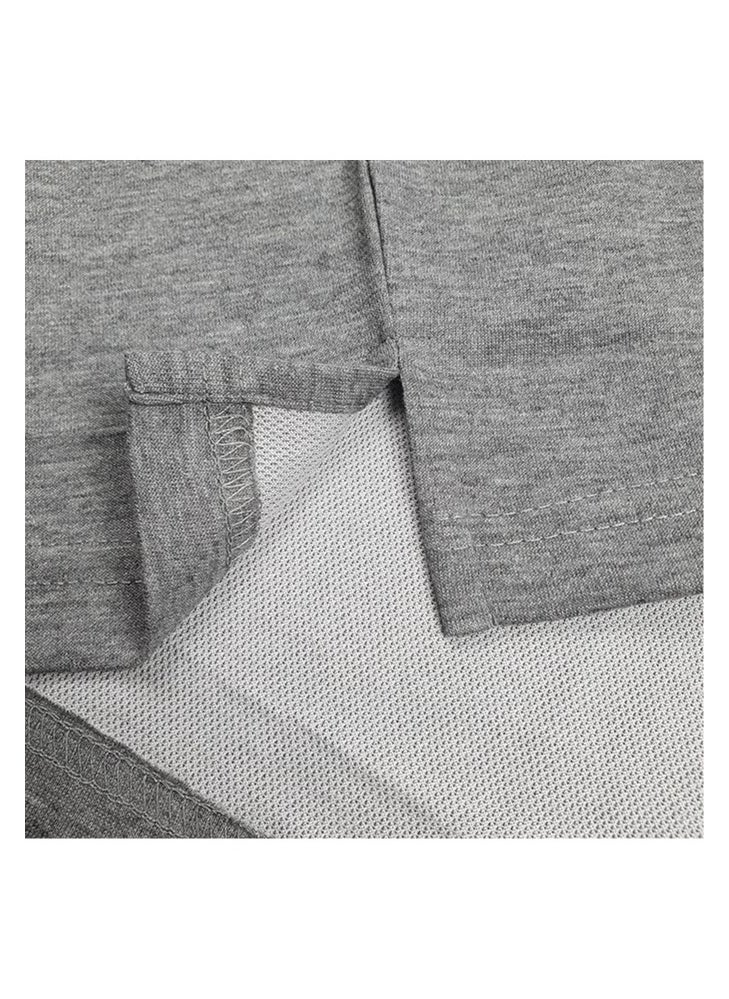 COOL TEX Cooltex Unisex Cotton Polyester Plain Heather Grey Polo T-Shirts Cool Dry-Fit Material Short Sleeves Soft and Comfortable  - Image 5