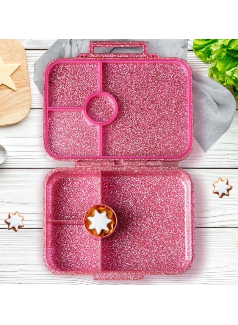 ESSEN Tritan Bento Lunch Box for Kids Girls - Pink Glitter Ballerina - Image 4