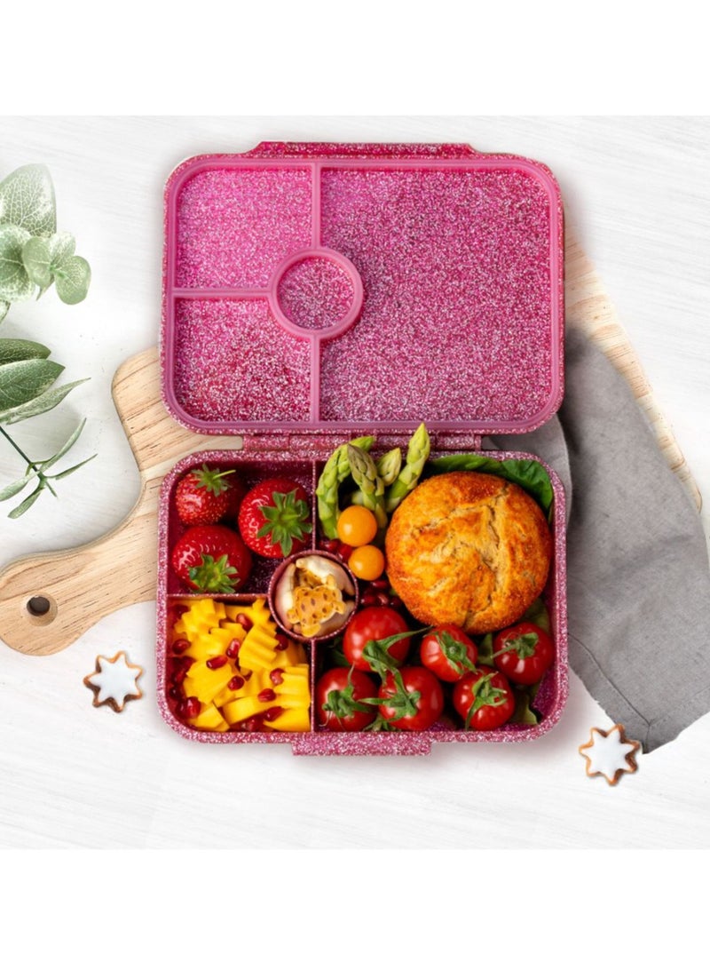 ESSEN Tritan Bento Lunch Box for Kids Girls - Pink Glitter Ballerina - Image 5