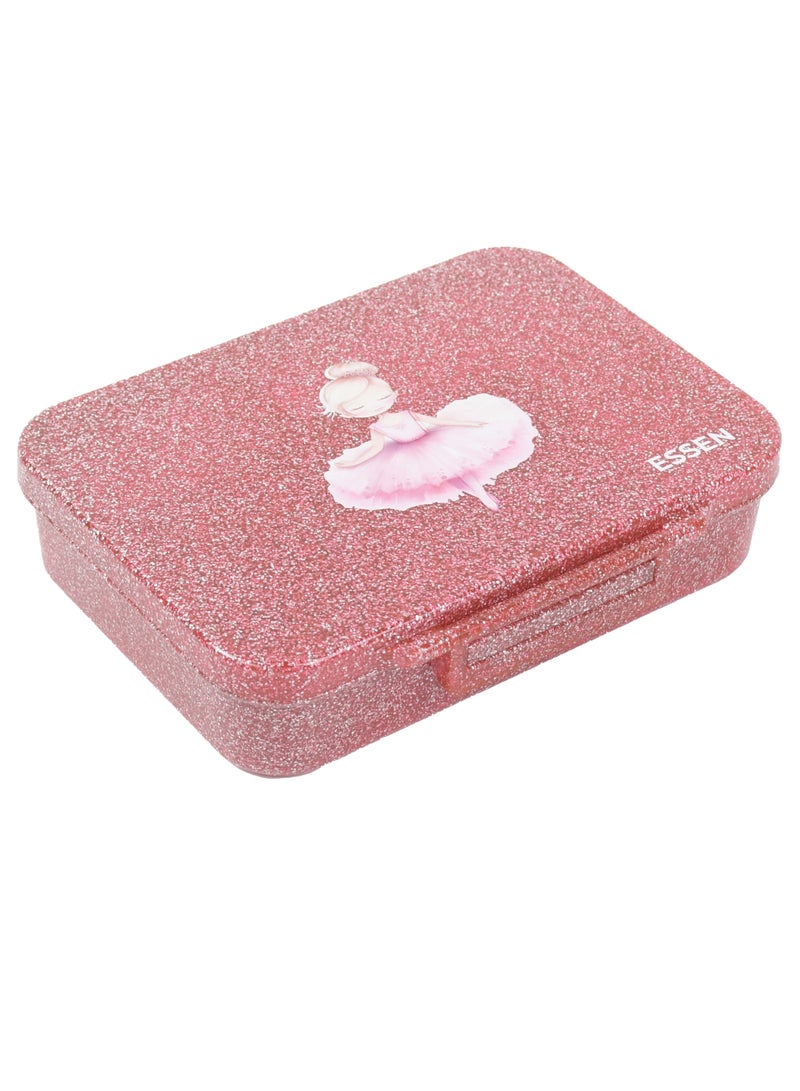 ESSEN Tritan Bento Lunch Box for Kids Girls - Pink Glitter Ballerina - Image 2