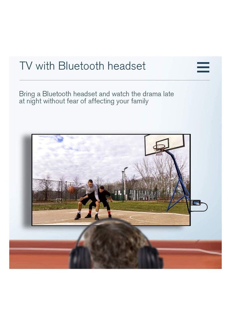 Captaintech Visible Bluetooth Receiver Transmitter, USB 5.0 Bluetooth Adapter, Wireless Bluetooth Adapter with Display Screen Audio Adapter for PC, TV, Headphones, Speaker, Car, Home Stereo System - Image 2