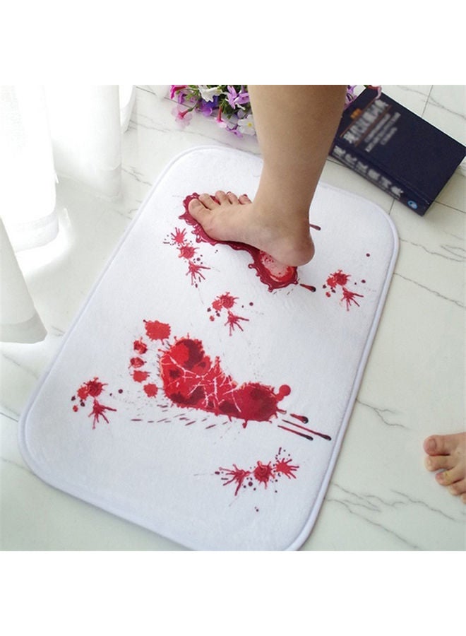 NIBEMINENT Halloween Bloody Footprint Bath Mat Multicolour 20 x 10 20cm - Image 1
