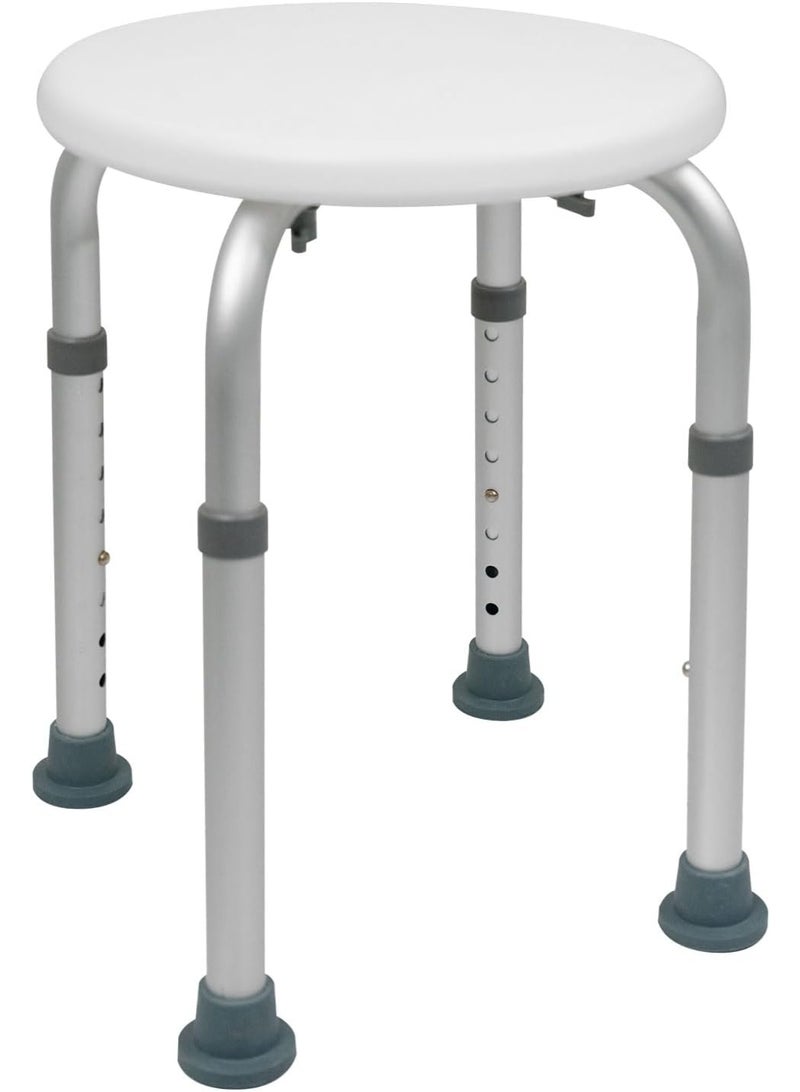 Meishida Compact Circular Bath Stool with Anti-Slip Rubber Feet, Adjustable Height Shower Chair, Safety Seating for Elderly, Disabled, Handicap  - Image 1