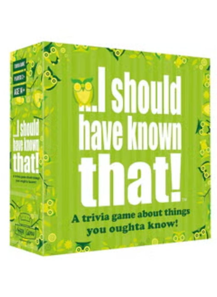 Generic - I Should Have Known That! Trivia Game Green - Image 1