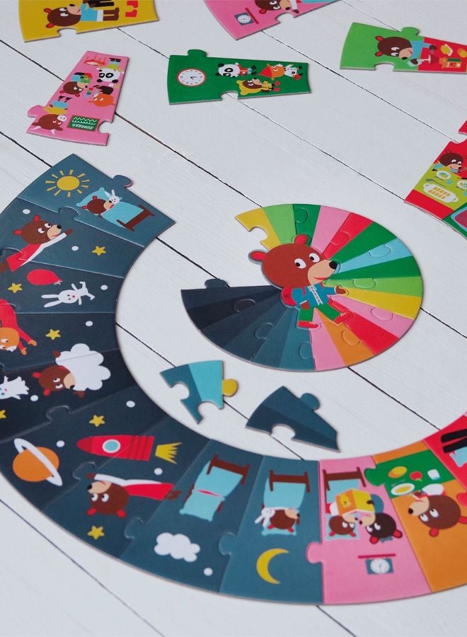 DJECO The Day Giant Circle Puzzle - 24Pcs - Image 5