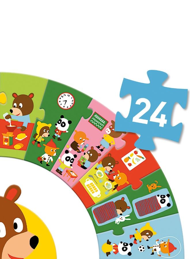 DJECO The Day Giant Circle Puzzle - 24Pcs - Image 4