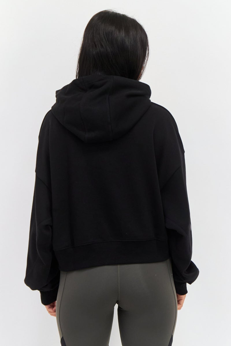 PUMA هودي رياضي نسائي بأكمام طويلة مناسب في الهواء الطلق، أسود - Image 2