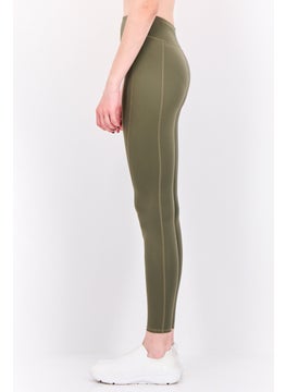 Columbia Women Sportswear Fit Training Tights, Olive  - Image 2