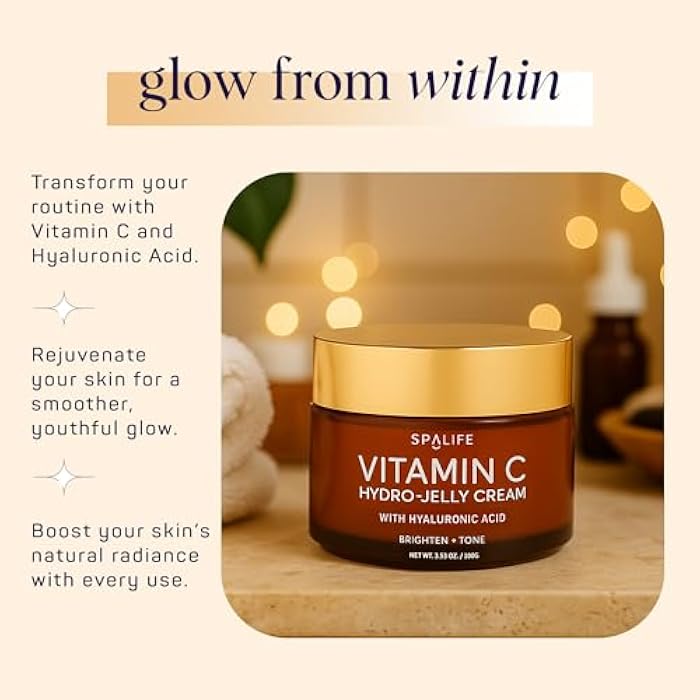 SpaLife Beauty Vitamin C Hydro - Jelly Moisturizing Face Cream With Hyaluronic Acid - Image 5