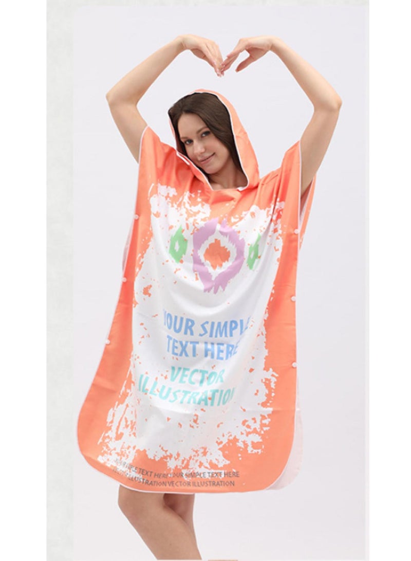 general 80*100*35cm Quick Dry Cape Cape Easy Change Bathrobe - Image 2